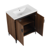 30 "Bathroom Vanity, 2 doors, Bathroom Cabinet Vanity Freestanding Cabinet Engineered Wood with sink