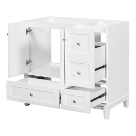 [Cabinet Only] 36" Bathroom vanity, white(Sink not included)