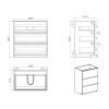 Alice 30" Gray Bathroom Vanity with Sink, Large Storage Freestanding Bathroom Vanity for Modern Bathroom