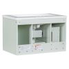 30" Wall Mounted Bathroom Vanity with Sink Combo, Functional Drawer, Solid Wood & MDF Board & Ceramic