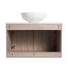 30 " Modern Design Float Bathroom Vanity With Ceramic Basin Set;  Wall Mounted White Oak Vanity With Soft Close Door; KD-Packing;  KD-Packing;  2 Piec