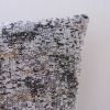 Decorative Light Gray and Gold Chenille Throw Pillow