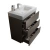 Alice 30" Gray Bathroom Vanity with Sink, Large Storage Freestanding Bathroom Vanity for Modern Bathroom