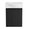 16 "Bathroom Vanity Sink Combo for Small Space, Modern Small Bathroom Vanity with Sink, Small Bathroom Sink Cabinet Set ,Black