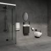 16 "Bathroom Vanity Sink Combo for Small Space, Modern Small Bathroom Vanity with Sink, Small Bathroom Sink Cabinet Set ,Black