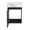 16 "Bathroom Vanity Sink Combo for Small Space, Modern Small Bathroom Vanity with Sink, Small Bathroom Sink Cabinet Set ,Black