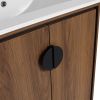 24'' Bathroom Vanity with Top Sink, Modern Bathroom Storage Cabinet with 2 Soft Closing Doors, Single Sink Bathroom Vanity