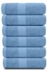 Luxury Hand Towels | Cotton Hotel spa Bathroom Towel | 16x30 | 6 Pack | Light Blue