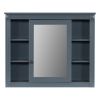 36'' Bathroom Vanity with Top Sink, Royal Blue Mirror Cabinet, Modern Bathroom Storage Cabinet with 2 Soft Closing Doors and 2 Drawers