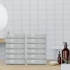 Resort Collection Soft Washcloth Face & Body Towel Set 12x12 inch Luxury Hotel Plush & Absorbent Cotton Washclothes 12 Pack Dolphin Grey Color