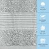 Resort Collection Soft Washcloth Face & Body Towel Set 12x12 inch Luxury Hotel Plush & Absorbent Cotton Washclothes 12 Pack Dolphin Grey Color