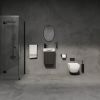 16 "Bathroom Vanity Sink Combo for Small Space, Modern Small Bathroom Vanity with Sink, Small Bathroom Sink Cabinet Set ,Black