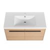 LEVISTAR Oak 36 Inch Bathroom Vanity with resin Countertop Sink, 2 Doors Bathroom Cabinet Set
