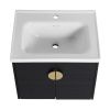 24 Inch Soft Close Doors Bathroom Vanity With Sink, For Small Bathroom(KD-Packing)