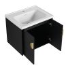 24 Inch Soft Close Doors Bathroom Vanity With Sink, For Small Bathroom(KD-Packing)