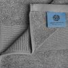 12 Pack Resort Collection Soft Washcloth Face Body Towel Set 12x12 Luxury Hotel Plush Absorbent Cotton Wash Clothes Smoke Grey