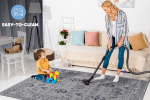 NAAR MARFI Collection 6X9 Grey/Blue/Oriental Non-Shedding Living Room Bedroom Dining Home Office Stylish and Stain Resistant Area Rug
