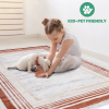 NAAR MARFI Collection 2X8 Brown/Ivory/Bordered Non-Shedding Living Room Bedroom Dining Home Office Stylish and Stain Resistant Area Rug