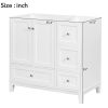 [Cabinet Only] 36" Bathroom vanity, white(Sink not included)
