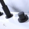Matte Black Widespread Bathroom Vanity Sink Faucet 3 Holes 2 Handles