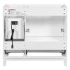 [Cabinet Only] 36" Bathroom vanity, white(Sink not included)