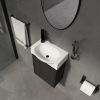 16 "Bathroom Vanity Sink Combo for Small Space, Modern Small Bathroom Vanity with Sink, Small Bathroom Sink Cabinet Set ,Black