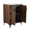 24'' Bathroom Vanity with Top Sink, Modern Bathroom Storage Cabinet with 2 Soft Closing Doors, Single Sink Bathroom Vanity