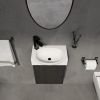 16 "Bathroom Vanity Sink Combo for Small Space, Modern Small Bathroom Vanity with Sink, Small Bathroom Sink Cabinet Set ,Black