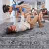 NAAR MARFI Collection 6X9 Grey/Blue/Oriental Non-Shedding Living Room Bedroom Dining Home Office Stylish and Stain Resistant Area Rug