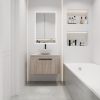 30 " Modern Design Float Bathroom Vanity With Ceramic Basin Set;  Wall Mounted White Oak Vanity With Soft Close Door; KD-Packing;  KD-Packing;  2 Piec