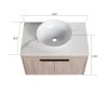 30 " Modern Design Float Bathroom Vanity With Ceramic Basin Set;  Wall Mounted White Oak Vanity With Soft Close Door; KD-Packing;  KD-Packing;  2 Piec