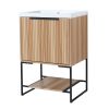 24 Inch Freestanding Bathroom Vanity With Resin Basin