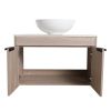 30 " Modern Design Float Bathroom Vanity With Ceramic Basin Set;  Wall Mounted White Oak Vanity With Soft Close Door; KD-Packing;  KD-Packing;  2 Piec