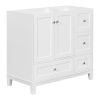 [Cabinet Only] 36" Bathroom vanity, white(Sink not included)
