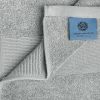 Resort Collection Soft Washcloth Face & Body Towel Set 12x12 inch Luxury Hotel Plush & Absorbent Cotton Washclothes 12 Pack Dolphin Grey Color