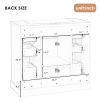 36" Bathroom Vanity without Sink, Cabinet Base Only, One Cabinet and Six Drawers, Green