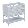 36" Bathroom Vanity Cabinet without Sink, Free Standing Vanity Set with 4 Drawers& Soft Closing Doors, Solid Wood Frame Bathroom Cabinet