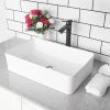 Ghomeg Bathroom Rectangle Above White Porcelain Ceramic Vessel Vanity Sink Art Basin