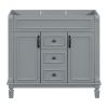 36'' Bathroom Vanity without Top Sink, Cabinet only, Modern Bathroom Storage Cabinet with 2 Soft Closing Doors and 2 Drawers(NOT INCLUDE BASIN SINK)