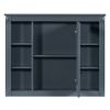 36'' Bathroom Vanity with Top Sink, Royal Blue Mirror Cabinet, Modern Bathroom Storage Cabinet with 2 Soft Closing Doors and 2 Drawers