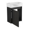 16 "Bathroom Vanity Sink Combo for Small Space, Modern Small Bathroom Vanity with Sink, Small Bathroom Sink Cabinet Set ,Black