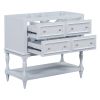 36" Bathroom Vanity Cabinet without Sink, Free Standing Vanity Set with 4 Drawers& Soft Closing Doors, Solid Wood Frame Bathroom Cabinet