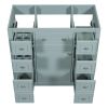 36" Bathroom Vanity without Sink, Cabinet Base Only, One Cabinet and Six Drawers, Green