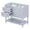 36" Bathroom Vanity Cabinet without Sink, Free Standing Vanity Set with 4 Drawers& Soft Closing Doors, Solid Wood Frame Bathroom Cabinet
