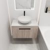 30 " Modern Design Float Bathroom Vanity With Ceramic Basin Set;  Wall Mounted White Oak Vanity With Soft Close Door; KD-Packing;  KD-Packing;  2 Piec