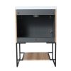 24 Inch Freestanding Bathroom Vanity With Resin Basin