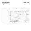 30" Wall Mounted Bathroom Vanity with Sink Combo, Functional Drawer, Solid Wood & MDF Board & Ceramic