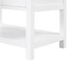 30" Bathroom Vanity with Sink Top, Bathroom Vanity Cabinet with Two Doors and One Drawer, MDF Boards, Solid Wood, One Package, White