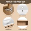 LEVISTAR Oak 36 Inch Bathroom Vanity with resin Countertop Sink, 2 Doors Bathroom Cabinet Set