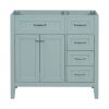 36" Bathroom Vanity without Sink, Cabinet Base Only, Bathroom Cabinet with Drawers, Solid Frame and MDF Board, Green